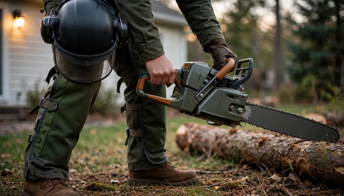 How to Hold a Chainsaw Properly